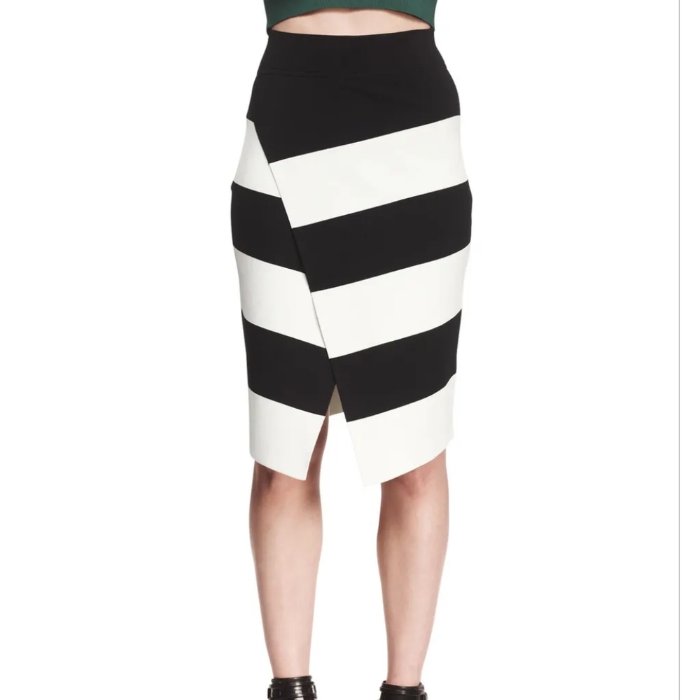 NWOT! A.L.C. 'Campbell' Striped Black/White Stretch Skirt, Size XS